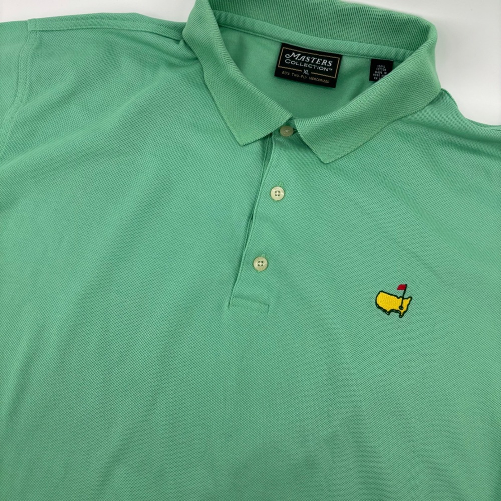 Vintage Masters Collection Men Polo Shirt XL Green S/S Golf Augusta National